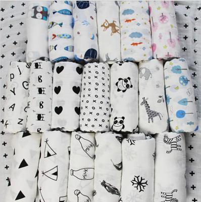 China Sustainable Cotton Organic Bamboo Muslin Wrapping Blankets Baby Muslin for sale