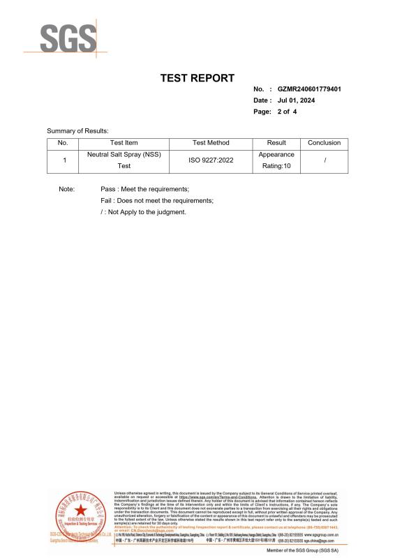 Neutral Salt Spray (NSS) Test - Guangdong Jinhan Technology Co.,LTD