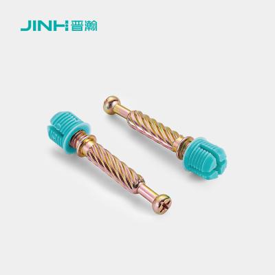 China 40mm Steel Minifix Connecting Bolts With Dowel, Connecting Fitting for rta furniture for sale