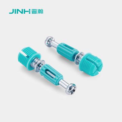 China 32mm Steel Minifix Spreading Bolts With Dowel, Furniture Fixing For Rta Furniture for sale