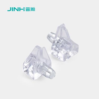 China 11*10.6mm Crystal Steel Plastic Shelf Pins, Furniture Cabinet Connector For Rta Furniture for sale