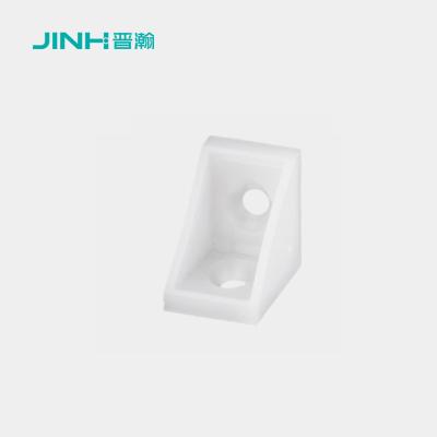 China 10*10mm Plastic Corner Brackets, Flat Pack Furniture Fitting For Panel Furniture for sale