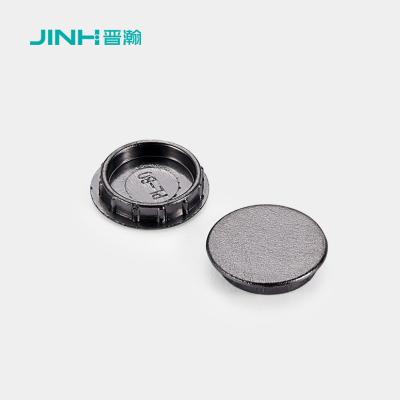 China Black Plastic Screw Covers 12mm Diameter Long Lasting Stability For RTA Furniture for sale