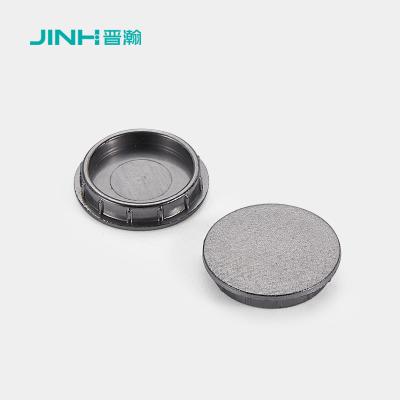 China Diameter 11.5mm Black Screw Caps Connecting Fitting For Flat Packed Furniture for sale