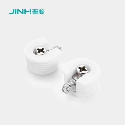 China 20*12,5mm Armazém de Metal Prateleira Pins Branco Conector de Painel de Mobiliário Para Mobiliário KD à venda