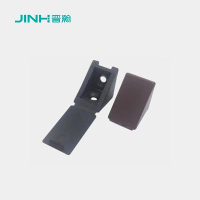 China RTA Furniture Plastic Right Angle Bracket High Strength Customizable With Cover for sale