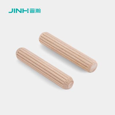 China 8 mm gedroogde gevloerde houten dowelpinnen Kabinet connector voor panelenmeubelen Te koop