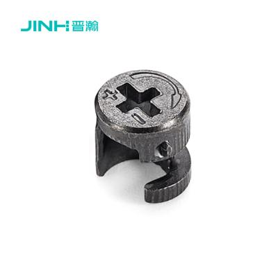 China Carbon Steel 10mm Cam Lock Cabinet Fitting Eccentric Wheel Nut For Rta Furniture for sale