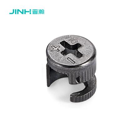 China Conector de conexión de bloqueo de cámara con chapa de níquel negro ajustable para muebles de desmontaje en venta