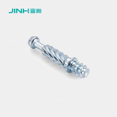 China 32mm Length Minifix Cam Bolt Easy Installation Furniture Fitting For Flat Panel Bed for sale