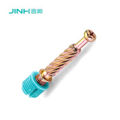 China JH-2083 Carbon Steel Minifix Cam Bolt with 40mm total length for modular furniture en venta