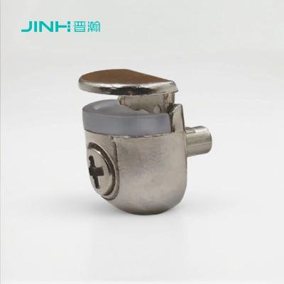 Chine Clips de panneau de verre semi-circulaire plaqué au nickel pour verre de 3 à 9 mm d'épaisseur en alliage de zinc à vendre