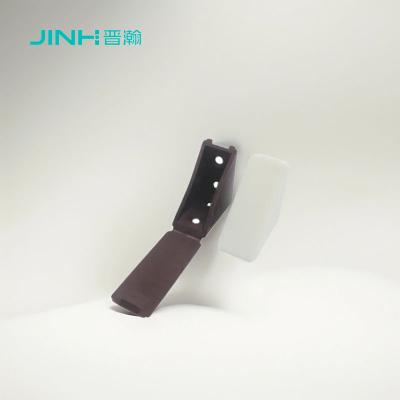 中国 10x28mm Plastic L-Brackets With Cover, Connector For Flat-Packed Furniture 販売のため