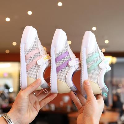 China Luminous Deodorization Wholesale Kids Shoes Boys Girls Stripes Toddler Kids Sneakers Baby Fashion Sneakers Sports Running Shoes for sale