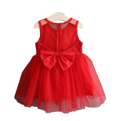 China Sustainable Wholesale Summer Girl Dresses High Quality Fashion Kids Lace Up Dresses for sale