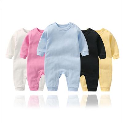 China High Quality New Arrival Solid Cotton Baby 100% Newborn Baby Romper for sale