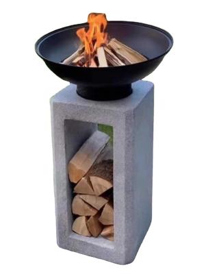 China Portable Place Outdoor Outdoor Garden Fire Pit Wheels Fire Stove Wood Burning Fire Bowl for sale