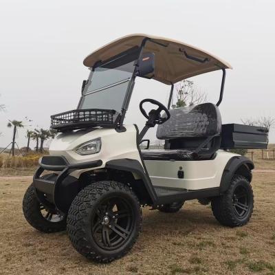 China 2-seater hunting car with short container high quality 72V white electric golf cart 14' for sale