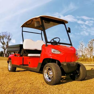 China 2023 New 4 Wheel 72V 2 Seats With 14' Long Container Electric Golf Cart for sale