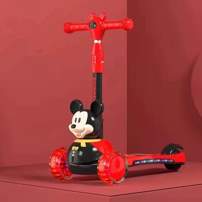 China Factory direct adjustable graffiti height handlebar fold children's pedal scooter folding scooter for sale