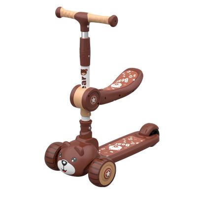 China Best Gift 3 Wheel Adjustable Height Handlebar Push Kick Scooter Foldable Scooter For Baby Kids 2-14 Years Old Lightweight OEM Factory for sale