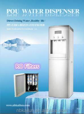 China Plastic RO Water Dispenser With 5/7 Filters Hot And Cold Water Purifier for sale