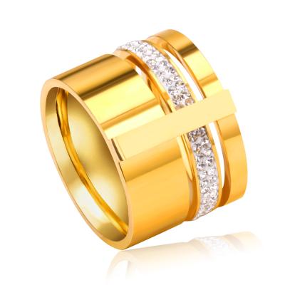 China Latest Fashion Unique Luxury Brand Design Wedding Ring 14k Gold Wedding Rings For Men And Women Wholesale Price for sale