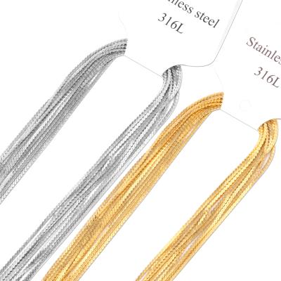 China TRENDY Chain Necklace 1MM Stainless Steel Snake Chains Color Fashion Jewelry Necklace, Good Price With High Quality for sale