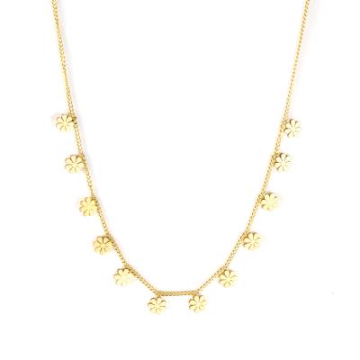 China CLASSIC Fashion Stainless Steel Necklaces Pendants Gold Color Choker Necklace Women Jewelry for sale