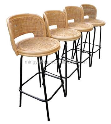 China Bar Stool China Manufacturer Vintage Rattan Umpire Chair Bamboo Wood Bar Stool for sale