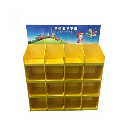 China Environmentally Friendly Custom Logo Printed Promotional Portable T-shirt Cardboard Floor Display Stand for sale