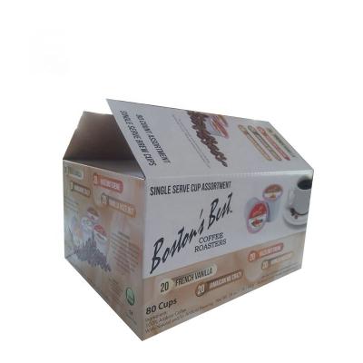 China Recyclable Custom Printed Logo Flat Pack Recycled Corrugated Paper Packaging Box for sale