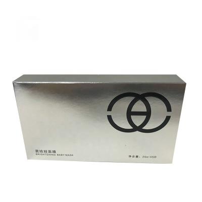 China Recycled Materials Wholesale Custom Color Print Foldable Paper Ribbon Packaging Box For Face Mask for sale