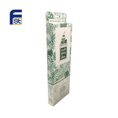 China Recycled Materials Recycled Custom White Paper Box For Stainless Steel Drinking Straws Packaging for sale