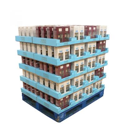 China Large Capacity Supermarket Promotional Custom New Design Corrugated Cardboard Pallet Display for sale