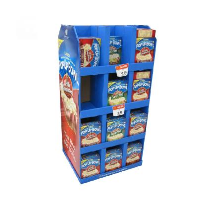 China 100% Recycled Corrugated Cardboard Custom Design POP Corrugated Cardboard Floor Pallet Promotional Display Rack for sale