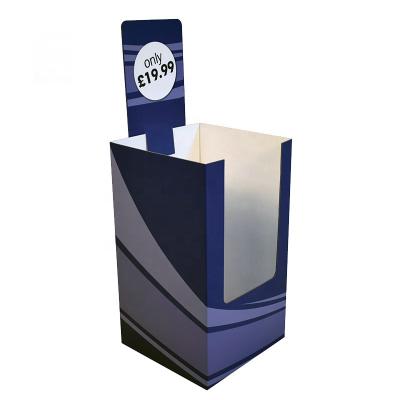 China Custom 100% Recycled Corrugated Cardboard POP Cardboard Retail Bin Promotional Recycling Display for sale