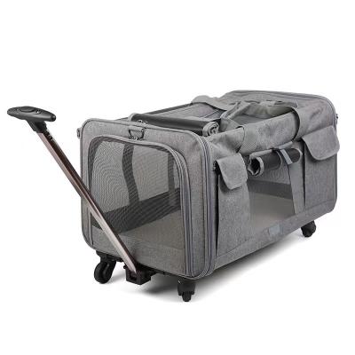 China Wholesale Breathable Air Lines Approved To Travel Hand Carts For Small And Medium Luxury Pet Carriers For Cats And Dogs for sale