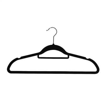 China Durable Velvet Hanger Ultra Slim No Slip Anti Slip Velvet Hangers Velvet And Cloth Hanger for sale