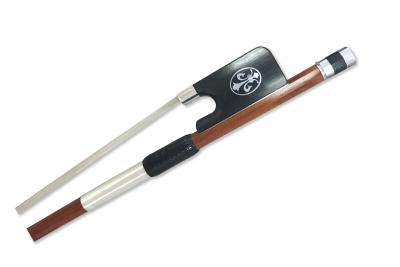 China 3/4 Pernambuco violin bow& ebony frog with pearl eye&silver mounted for sale