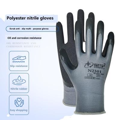 China Mechanic Mechanic Working Protective-Gloves Oil Resistance Disposable Work-Gloves-Iboate Universal Mechanic Protective Nitrile Risk Gloves for sale