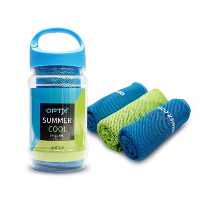 China Factory Direct Sale Sustainable Summer Sports Ice Cooling Towel Fast Cooling Comfortable Breathable Outdoor Work Sports 100*30cm For People for sale