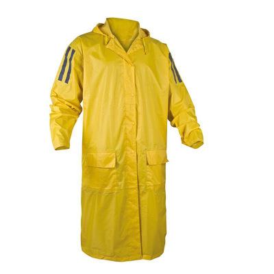 China 100% PVC Waterproof Raincoat Reflective Motorcycle Riders Invest Long Cloth Safety Raincoat for sale