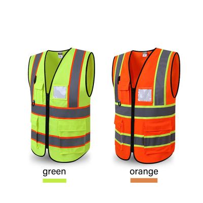 China Water Proof Mesh Hi Vis Printing Reflect Safety Warning Reflective Vest With Pockets High Visibility Clothing for sale