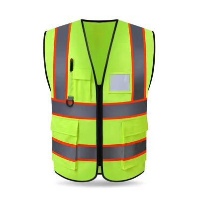 China Water Proof No Moq Free Sample High Safety Reflective Vest Reflective Vest Jacket With Pockets for sale