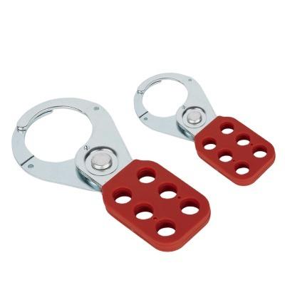 China Durable High Security Stainless Steel Multi Locks 6 Holes Red Security Lockout Hasp For Padlock Device for sale