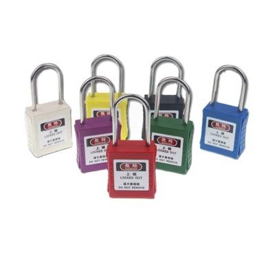 China Security Durable High Chrome Steel Reinforced Insulation Safety Padlock Nylon Industrial Management Lock for sale