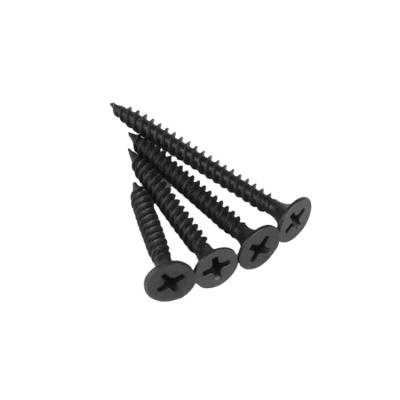 China Pan Black Self Tapping Phosphated Drywall Screws Black Threaded Screws for sale