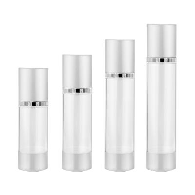 China Custom High Quality Aluminum Airless Plastic Filled Bottle Household Products 15ml 30ml 50ml Free Samples For Skin Care for sale