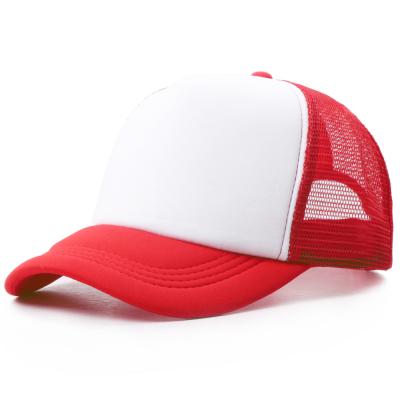 China COMMON Custom Baseball Hat Mesh Trucker Hat Half Polyester Baseball Cap for sale